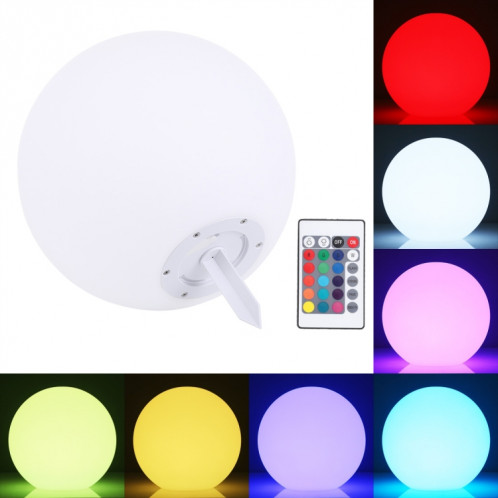 Esmartlive ES-BALL 30cm lumière colorée LED Ball Light avec télécommande, IP68 imperméable à l'eau LED décorative (blanc) SH732W1642-09