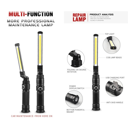 W553 280LM USB rechargeable mobile mobile work travail de secours, taille: 16,5 x 3,8cm SH783428-07