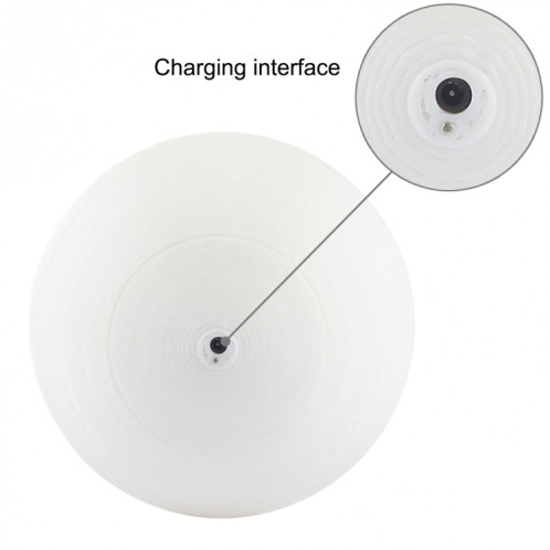 Lampe d'impression 3D Jupiter, Diamètre: 10cm, Recharge USB Patted 7-Color Changement de lumière à LED Éclairage à économie d'énergie avec socle en bois SH7891340-013