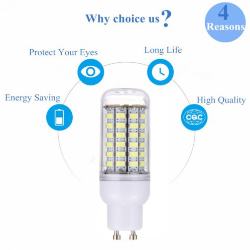 Ampoule de maïs GU10 5,5W 69 LED SMD 5730 LED, AC 200-240V (lumière blanche) SH50WL1716-011