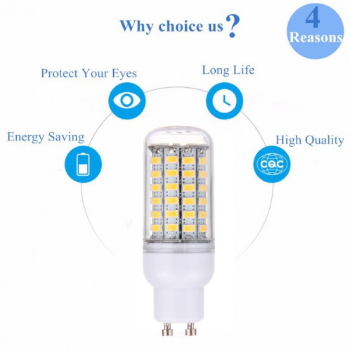 Ampoule de maïs GU10 5,5W 69 LED SMD 5730 LED, AC 200-240V (blanc chaud) SH50WW990-011