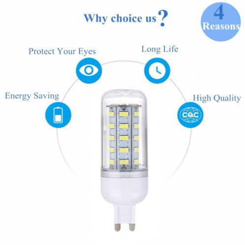 G9 3.5W 36 LED SMD 5730 Ampoule LED maïs, AC 12-80V (lumière blanche) SH30WL1772-011
