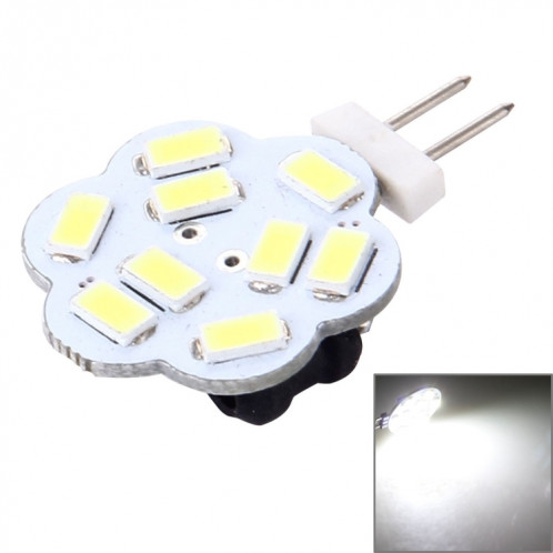 G4 9 LED SMD 5730 Fleur Lampe décorative pour la décoration intérieure / extérieure, DC / AC 12-24V, Pinches latérales (Lumière blanche) SH71WL431-07