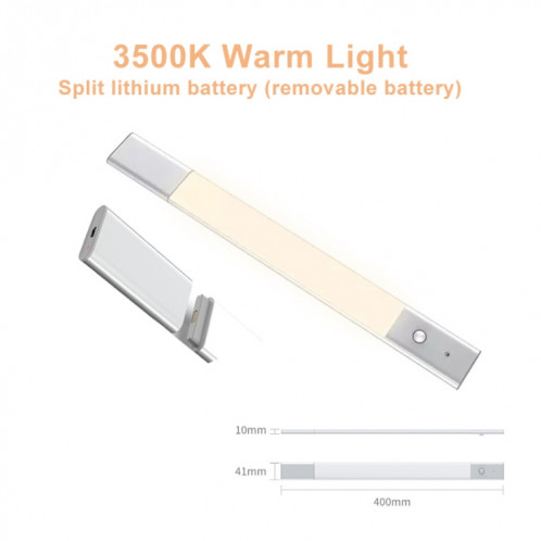 Capteur de lumière sans fil d'origine Xiaomi Youpin EZVALO 1W + lumière de capteur de corps humain, lumière blanche chaude 3500K, longueur de 40 cm SX9831748-013
