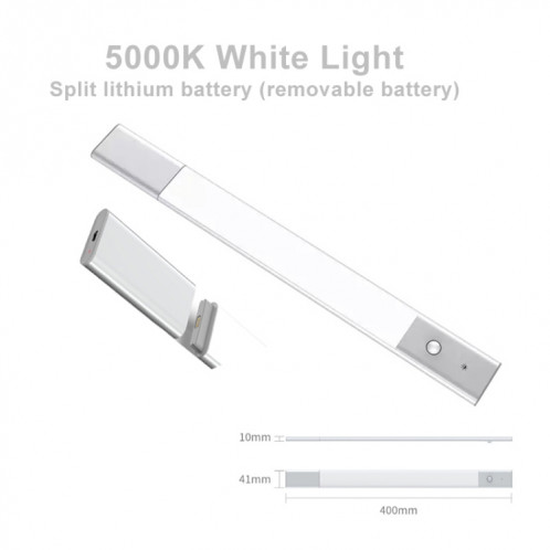 Capteur de lumière sans fil d'origine Xiaomi Youpin EZVALO 1W + lumière de capteur de corps humain, lumière blanche 5000 K, longueur de 40 cm SX98321008-013