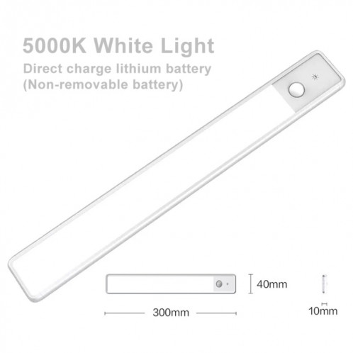 Capteur de lumière sans fil d'origine Xiaomi Youpin EZVALO 1W + lumière de capteur de corps humain, lumière blanche 5000 K, longueur de 30 cm SX98341995-013