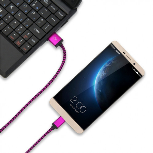 5 PCS 1m Wave Woven Style Tête en métal USB 3.1 Type C vers USB 2.0 Câble de données / chargeur, 5 PCS 1m Wave Woven Style Metal Head USB 3.1 Type C vers USB 2.0 Données / Kit de câble de chargeur SH0003862-010