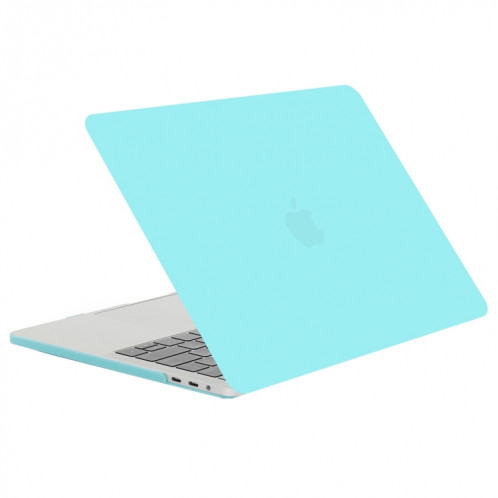 Pour 2016 Nouveau Macbook Pro 13.3 pouces A1706 & A1708 Ordinateur Portable Texture Givrée PC Cas de Protection (Bleu Vert) SH052G1594-06