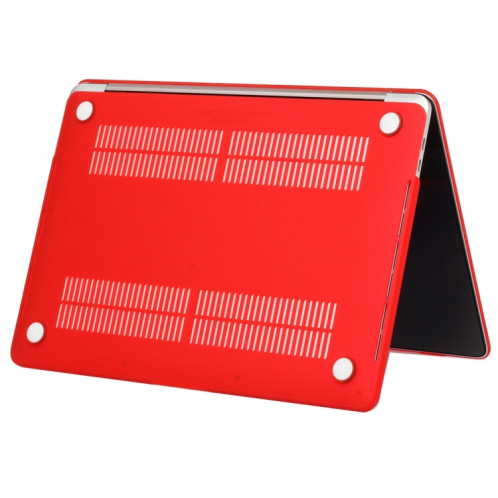 Pour 2016 Nouveau Macbook Pro 13.3 pouces A1706 & A1708 Ordinateur Portable Texture Givrée PC Cas de Protection (Rouge) SH052R1098-06