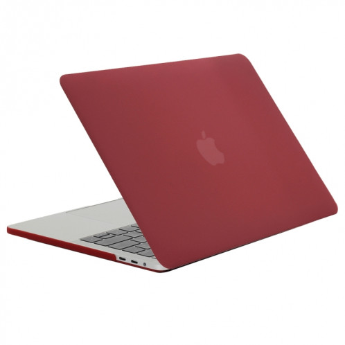 Pour 2016 Nouveau Macbook Pro 13.3 pouce A1706 & A1708 Ordinateur Portable Texture Givrée PC Cas de Protection (Rouge Vent) SH52WR1038-06