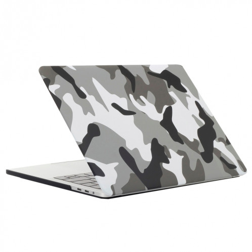 Pour 2016 Nouveau Macbook Pro 13.3 pouce A1706 & A1708 Gris Camouflage Motif Ordinateur Eau Stickers PC Cas de Protection SH053C782-05