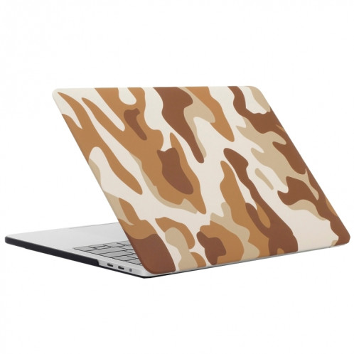 Pour 2016 Nouveau Macbook Pro 13.3 pouce A1706 & A1708 Brun Camouflage Motif Ordinateur Eau Stickers PC Cas de Protection SH053E1937-05