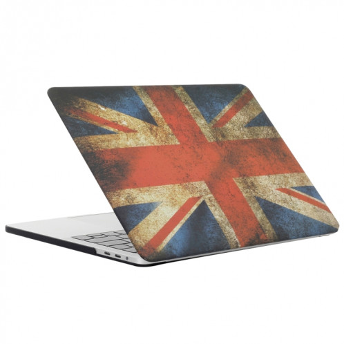 Pour 2016 Nouveau Macbook Pro 13.3 pouce A1706 et A1708 Rétro UK Drapeau Motif Ordinateur Portable Stickers D'eau PC Cas de Protection SH053G666-05