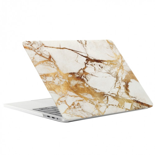 Pour 2016 Nouveau Macbook Pro 13.3 pouce A1706 et A1708 Beige Or Blanc Texture Marbre Motif Ordinateur Portable Stickers D'eau PC Cas de Protection SH053M1686-05