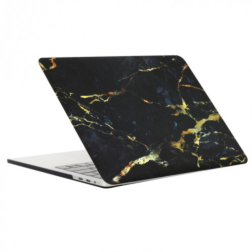 Pour 2016 Nouveau Macbook Pro 13.3 pouce A1706 et A1708 Noir Or Texture Marbre Motif Ordinateur Portable Décalques D'eau PC Cas de Protection SH053Q295-05
