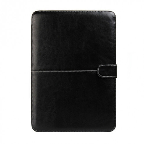 Pour Macbook Pro 15,4 pouces Laptop Crazy Horse Texture Horizontal Flip étui en cuir (Noir) SH058B622-07