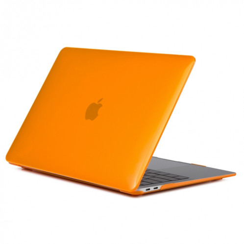 Housse de protection en cristal pour ordinateur portable pour MacBook Air 13,3 pouces A1932 (2018) (Orange) SH211E1618-04