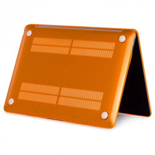 Housse de protection en cristal pour ordinateur portable pour MacBook Air 13,3 pouces A1932 (2018) (Orange) SH211E1618-04