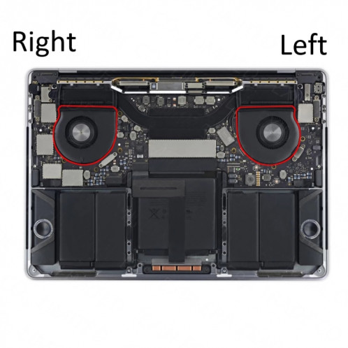 1 paire de ventilateurs de refroidissement CPU pour MacBook Pro A1989 13 pouces 2018 2019 SH0462265-05