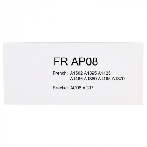 Version FR Keycaps pour MacBook Air 13/15 pouces A1370 A1465 A1466 A1369 A1425 A1398 A1502 SH0479805-04