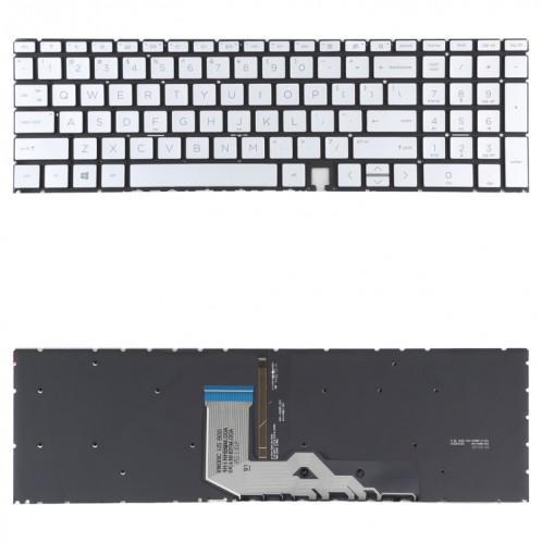 Pour clavier HP Envy X360 15-ED 15-ED0008CA 15-ED0023DX US Version avec rétroéclairage RVB (argent) SH757S1734-05