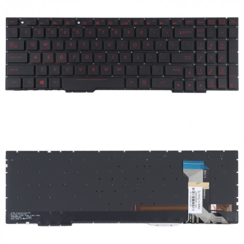 Pour Asus GL553VW ZX53V FX53VD ZX553 FX753 GL753 Version américaine clavier avec rétro-éclairage SH0761664-05