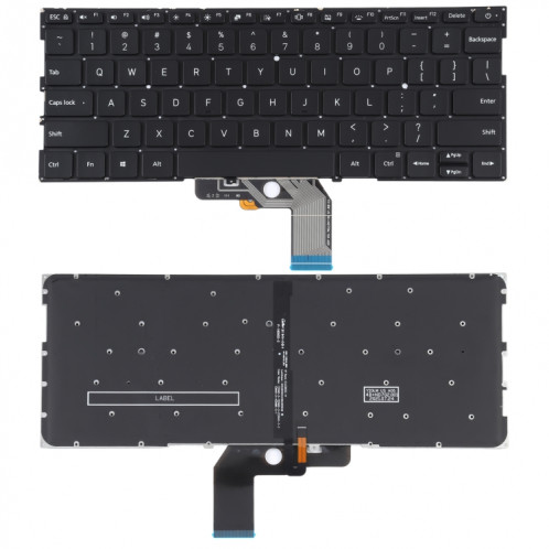 Pour Xiaomi Mi Air 13.3 Version US Clavier avec rétroéclairage (Noir) SH767B132-05