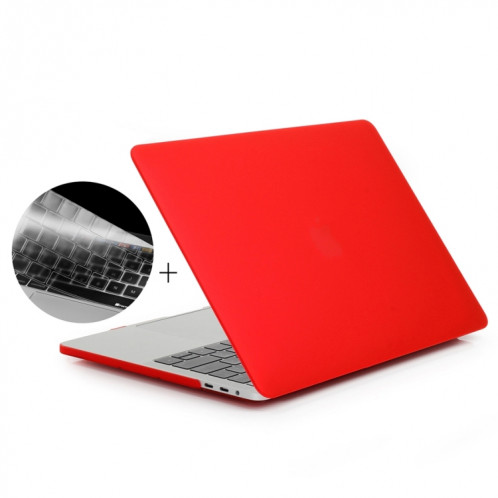 ENKAY Hat-Prince 2 en 1 Coque de protection en plastique dur givré + US Version Ultra-mince TPU Protecteur clavier pour 2016 Nouveau MacBook Pro 13,3 pouces sans barre tactile (A1708) (Rouge) SE901R302-011