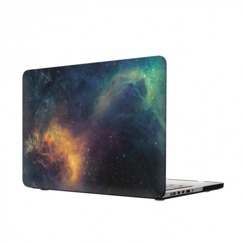 Pour Macbook Pro Retina 13,3 pouces Starry Sky Patterns Apple Laptop Water Stickers PC étui de protection (vert) SH012G138-07