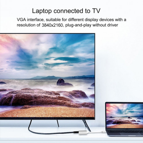 Adaptateur multifonction d'interface 4 en 1 USB / Type-C vers 4K HDMI + VGA + USB 3.0 SH25151269-07