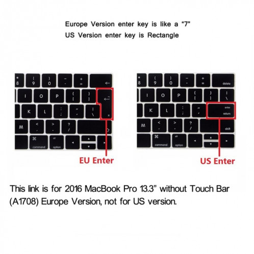 ENKAY Hat-Prince 2 en 1 Coque de protection en plastique dur givré + Version Europe Ultra-mince TPU Clavier Protecteur pour 2016 MacBook Pro 13,3 pouces sans barre tactile (A1708) (Gris) SE602H1417-012