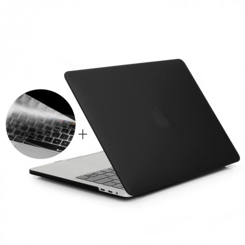 ENKAY Hat-Prince 2 en 1 Coque de protection en plastique dur givré + Version Europe Ultra-mince TPU Protecteur de clavier pour 2016 MacBook Pro 15,4 pouces avec barre tactile (A1707) (Noir) SE603B919-012