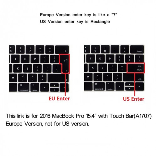 Enkay Hat-Prince 2 en 1 Coque de protection en plastique dur givré + Version Europe Ultra-mince TPU Clavier Protecteur pour 2016 MacBook Pro 15,4 pouces avec barre tactile (A1707) (Bleu bébé) SE03TT1037-012