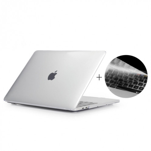 ENKAY Chapeau-Prince 2 en 1 cristal dur coque en plastique de protection + Europe Version Ultra-mince TPU couvercle de clavier de protection pour 2016 MacBook Pro 13,3 pouces avec barre tactile (A1706) (Transparent) SE604T723-012