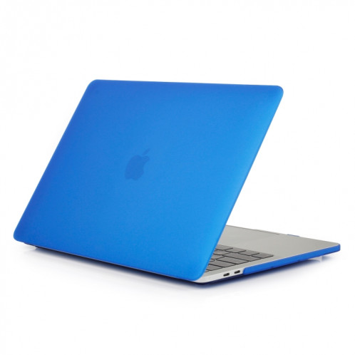 Étui de protection pour ordinateur portable de style givré pour MacBook Pro 13,3 pouces A1989 (2018) (bleu foncé) SH316D247-04