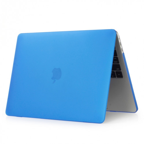 Étui de protection pour ordinateur portable de style givré pour MacBook Pro 13,3 pouces A1989 (2018) (bleu foncé) SH316D247-04