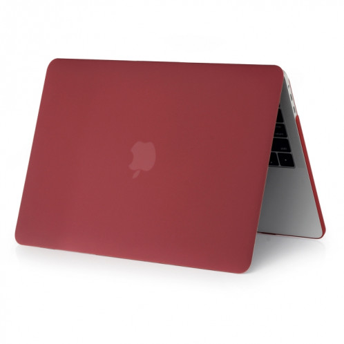 Étui de protection pour ordinateur portable de style givré pour MacBook Pro 13,3 pouces A1989 (2018) (Vin Rouge) SH16WR688-04