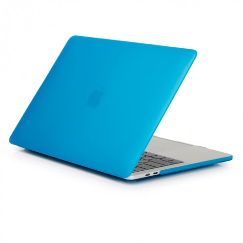 Étui de protection pour ordinateur portable de style givré pour MacBook Pro 15,4 pouces A1990 (2018) (Bleu de lac) SH17LB827-04