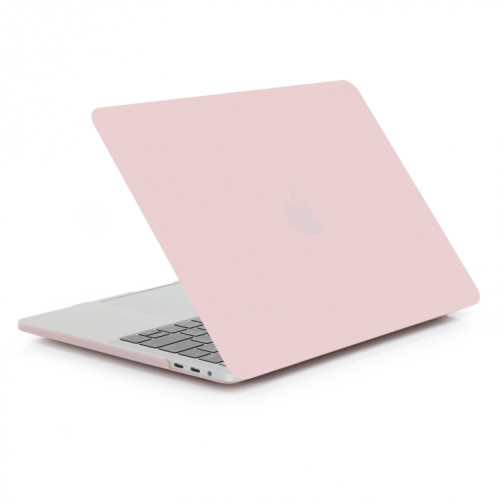 Étui de protection pour ordinateur portable de style givré pour MacBook Pro 15,4 pouces A1990 (2018) (rose pâle) SH17LP699-04