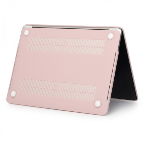 Étui de protection pour ordinateur portable de style givré pour MacBook Pro 15,4 pouces A1990 (2018) (rose pâle) SH17LP699-04