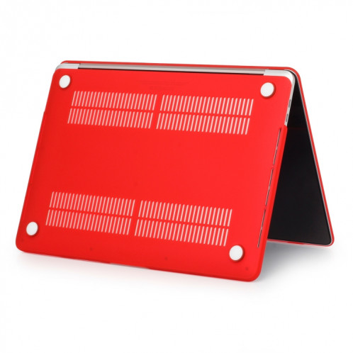 Étui de protection pour ordinateur portable de style givré pour MacBook Pro 15,4 pouces A1990 (2018) (rouge) SH317R939-04