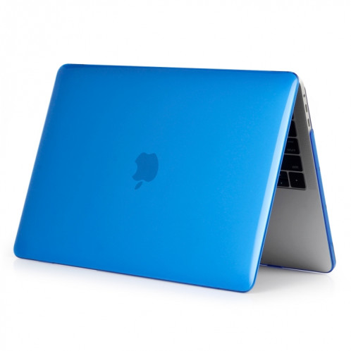 Etui de protection pour ordinateur portable Crystal Style pour MacBook Pro 13,3 pouces A1989 (2018) (Bleu foncé) SH318D1220-04