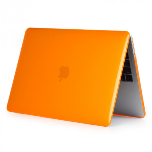 Etui de protection pour ordinateur portable Crystal Style pour MacBook Pro 15,4 pouces A1990 (2018) (Orange) SH319E119-04