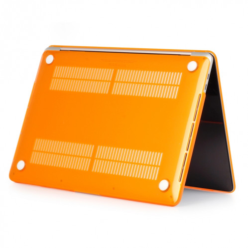 Etui de protection pour ordinateur portable Crystal Style pour MacBook Pro 15,4 pouces A1990 (2018) (Orange) SH319E119-04