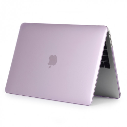 Etui de protection pour ordinateur portable Crystal Style pour MacBook Pro 15,4 pouces A1990 (2018) (Violet) SH319P1295-04