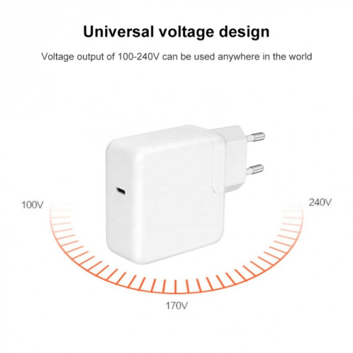 Adaptateur de chargeur d'alimentation 3.1 ports 29W USB-C / Type-C, fiche UE (blanc), pour iPhone X & 8 et 8 Plus, LG Nexus 5X, Google 5X / 6P, MiniS / Le 1 Pro, Xiaomi 4C / Mi 5s / Mi 5s Plus SH5811443-06