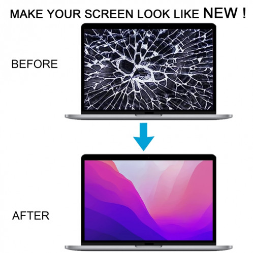 Pour MacBook Pro Retina 13,6 pouces M2 A2681 EMC3650 2022 Écran LCD avec numériseur Assemblage complet (Bleu) SH519L119-07