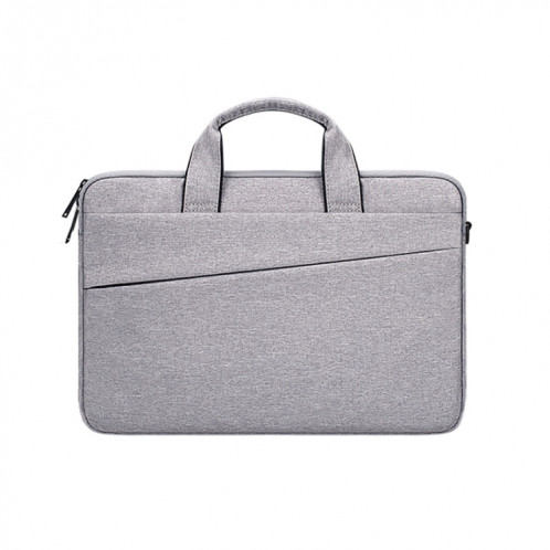 Poches latérales doubles universelles Wearable Oxford chiffon doux poignée Portable Laptop Tablet Bag, pour 12 pouces et ci-dessous Macbook, Samsung, Lenovo, Sony, Dell Alienware, CHUWI, ASUS, HP (Gris) SP582H628-09