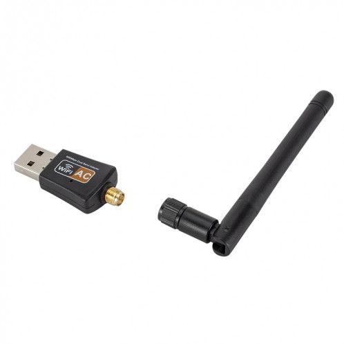 Adaptateur WIFI USB double bande AC 600 Mbps 2,4 GHz + 5 Hz avec antenne SH6601717-010