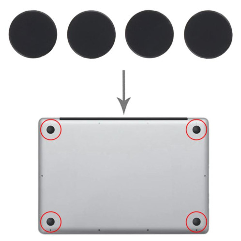 Tapis en caoutchouc 4 en 1 pour coque inférieure du MacBook Air M4 15 pouces A3241 SH6726475-04